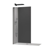 Душова перегородка Walk-In KOER SR SP02-100x200-TR-07 прозоре скло EASY CLEAN 8мм графіт (KR5397)