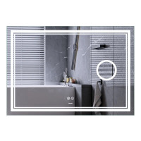 Зеркало Mixxus Premium QUADRO MR20-120x80 (LED Touch, Anti-fog, димер, линза) (MP6624)