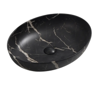 Раковина накладная Mixxus Premium ELLIPSE-0102 MARBLE 515х400х130mm (MP6552)