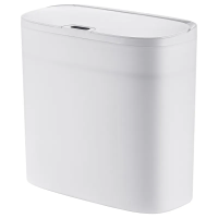 Мусорное ведро сенсорное прямоугольное Mixxus Wave-TC0414 White 14 л (цвет белый) (MI8405)