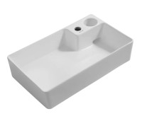 Раковина накладная Mixxus Premium STYLE-0202 600х350х140mm с донным клапаном и отверстием под смеситель (MP6512)