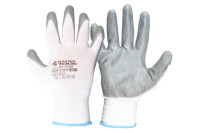 Рукавички Mastertool з нітриловим покриттям 10" (біло-сірі) (83-0400doz) (12 шт.)