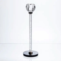 Підсвічник скляний Crystal Pillar 27 см на круглій основі HP-7-25