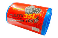 Пакет для мусора плотный 480х580мм 35л (100шт) (105466)