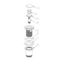 Донный клапан для раковины Koer PW-07-11 1 1/4'' с переливом автоматический СLICK-СLACK (Белая керам.накл.) (KR5784)