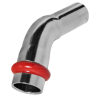 Коліно 45° однорозтрубне ВЗ Koer KQ.B18 Press-Inox AISI 304 18x18 (KR6426)