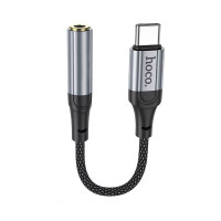 Аудiокабель HOCO LS36 Fresh Digital Type-C to 3.5 audio converter Black (6942007608886)