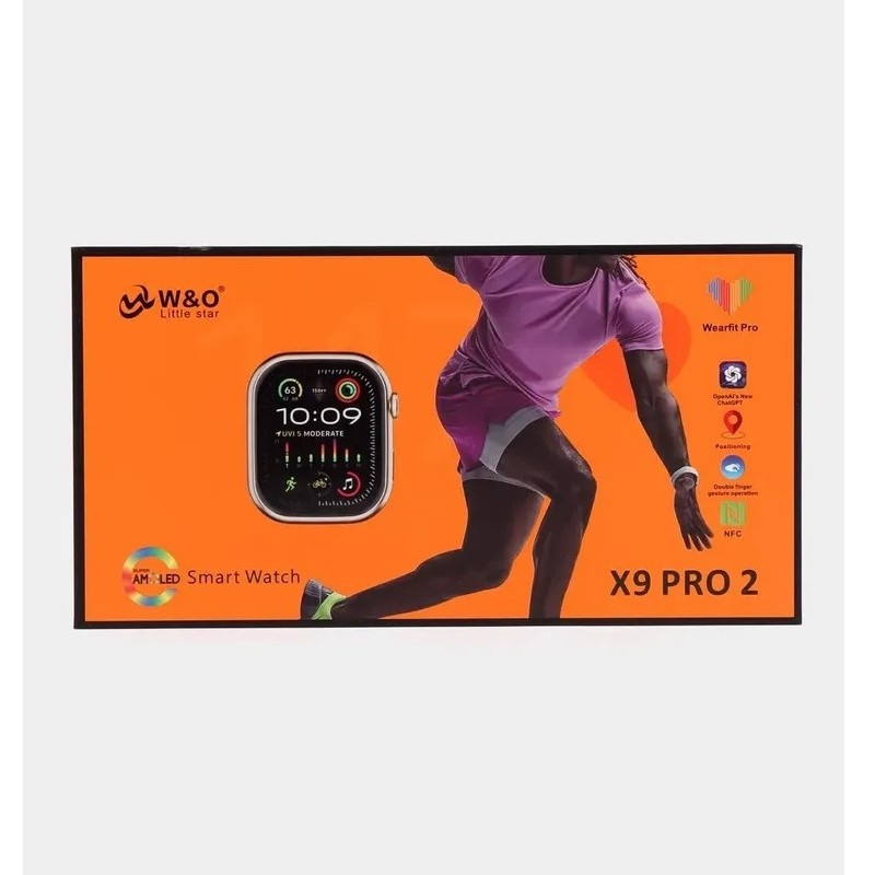 Смарт-годинник W&O X9 Pro 2 (44мм \ 215 mAh \ Amoled+IP67) (колір Silver)