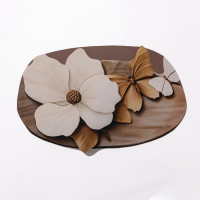 Килимок для ванної кімнати з 3D-ефектом Petal Relief 58*38 см діатомітовий Коричневий HP-42-35