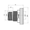 Врізка в бак з контргайкою NOLF NFC.450-08 - 3/4" (латунна) (NF3240)