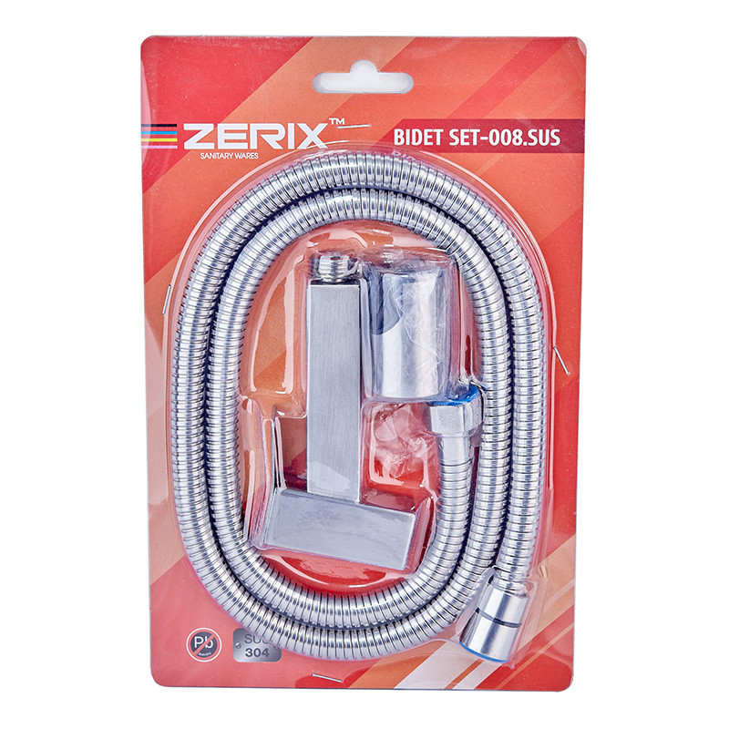 Набір для душу гігієнічного Zerix Bidet SET-008.SUS (нерж. сталь) (ZX4975) Набір для душу гігієнічного Zerix Bidet SET-008.SUS (нерж. сталь) (ZX4975)